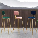 Modern Contemporary Bar Stools Comfort Style Wood Stainless Steel for Home Farmhouse Leisure Dining Outdoor Friendly Living Room
